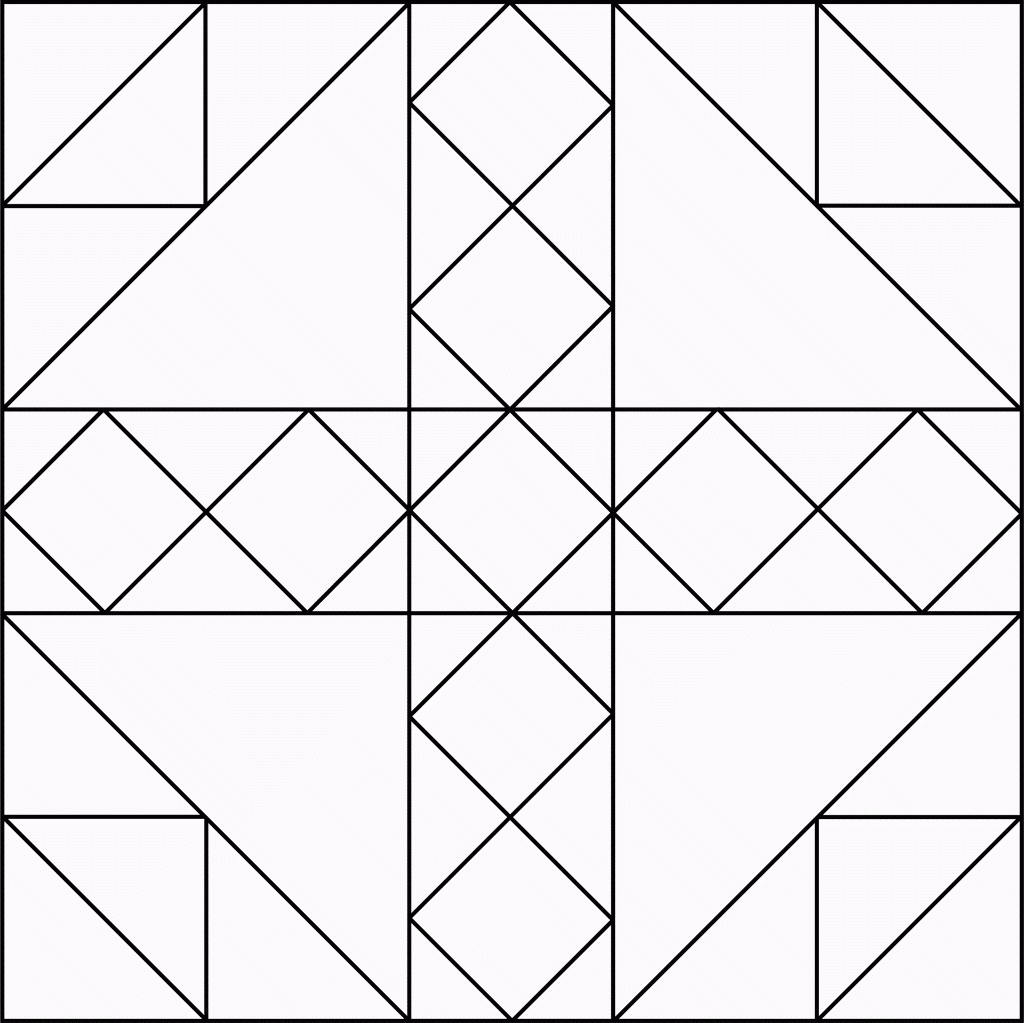 Geometrico 84 Block Modello Disegno Etc | Sewing Miscellaneous - Free Printable Barn Quilt Patterns