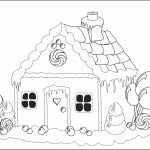 Gingerbread House Coloring Pages Printable   Coloring Home   Free Gingerbread House Printables
