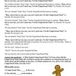 Gingerbread Man Worksheet   Free Esl Printable Worksheets Made   Free Printable Version Of The Gingerbread Man Story