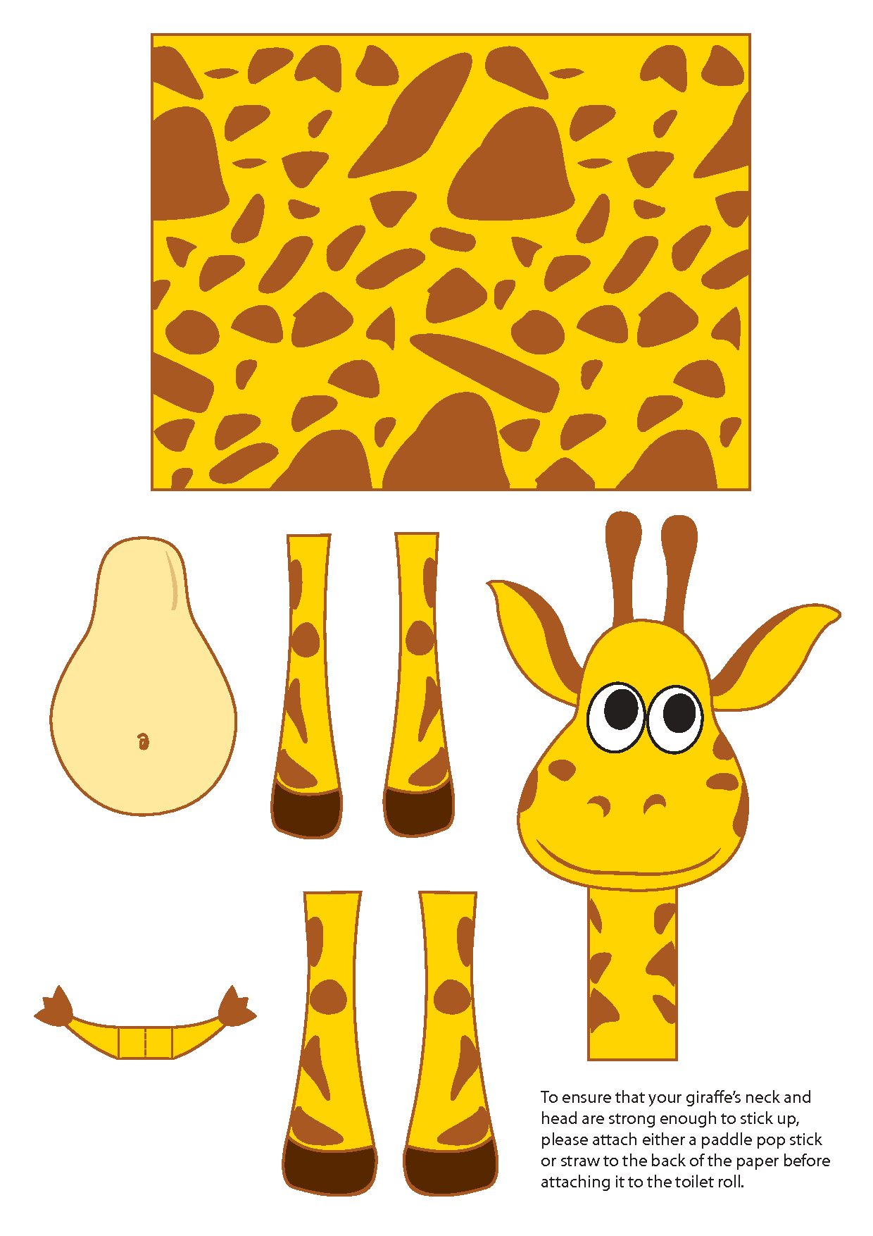 giraffe mask template printable free  free printable