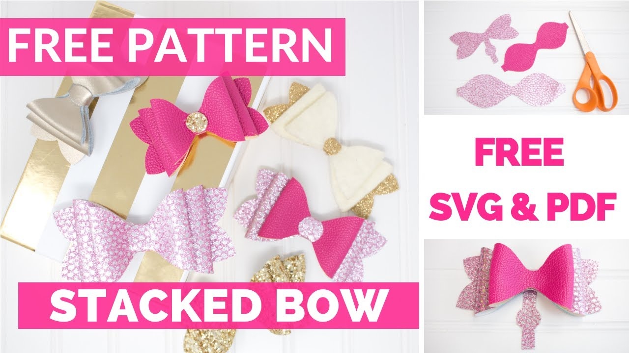 Girls French Hair Bow Tutorial &amp;amp; Free Pattern - Youtube - Free Printable Bow Template