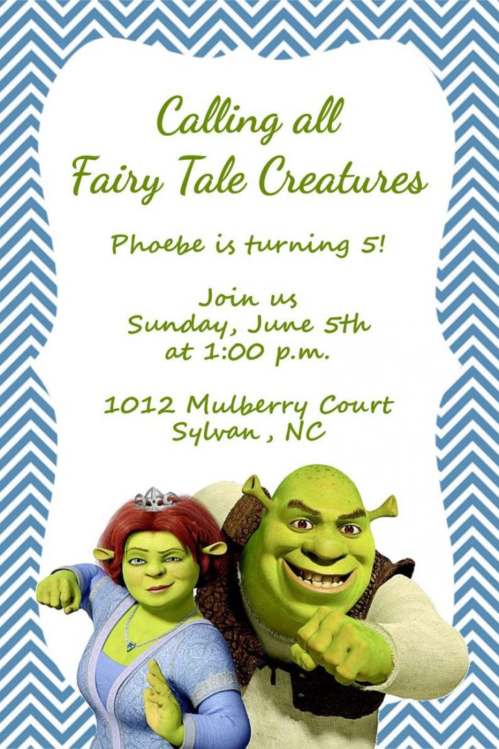 Free Printable Shrek Invitations