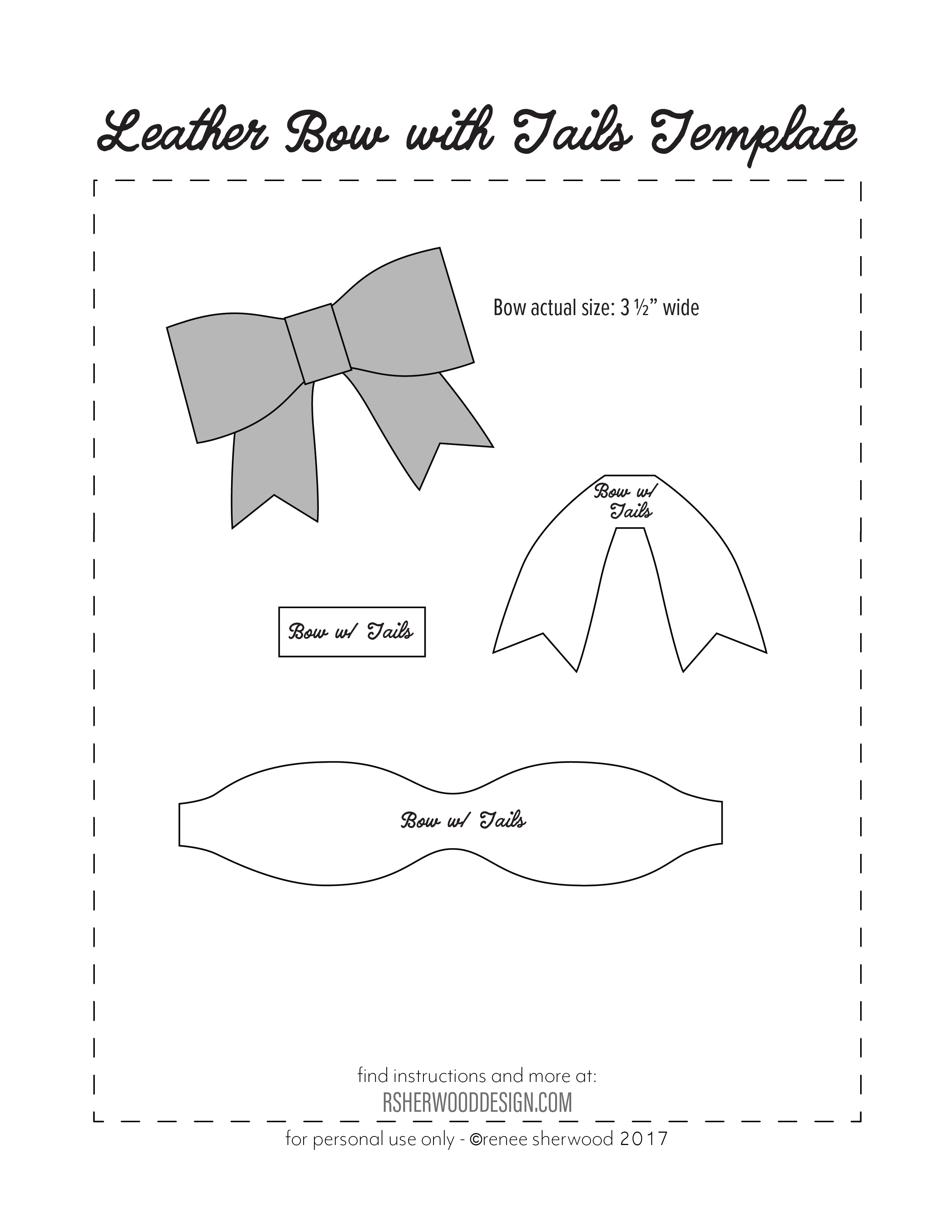 Great Paper Bow Template Images # Diy Printable Paper Bow With - Free Printable Bow Template