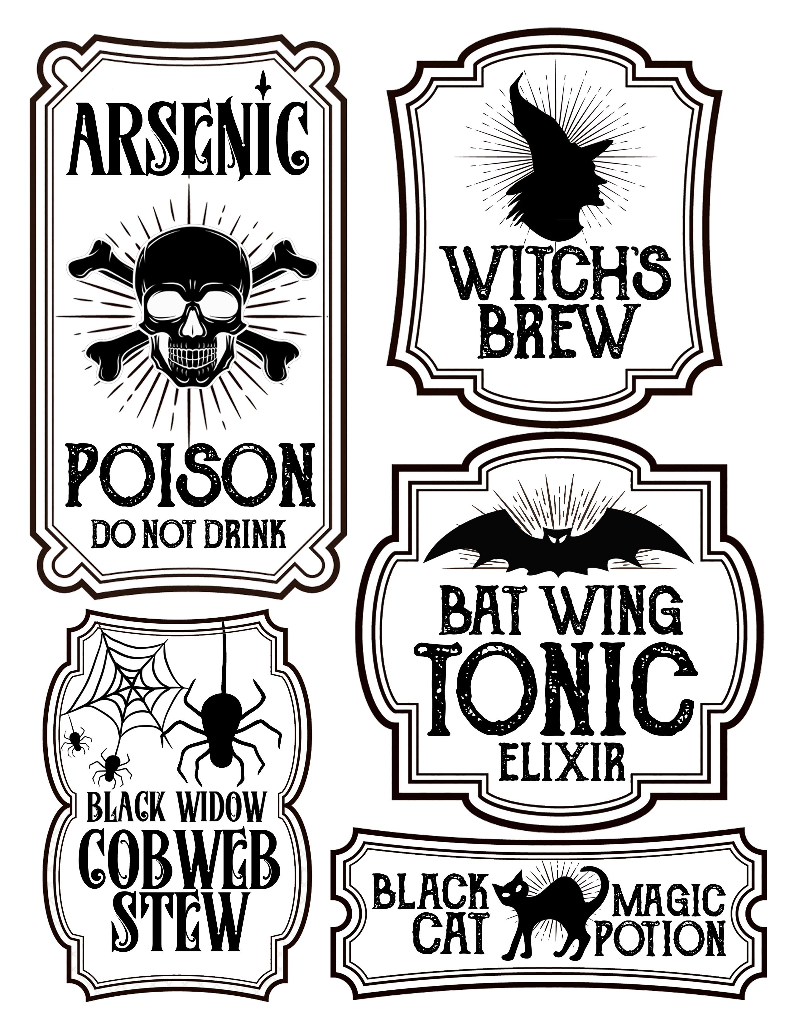 create spooky halloween potion bottles with our 10 free free