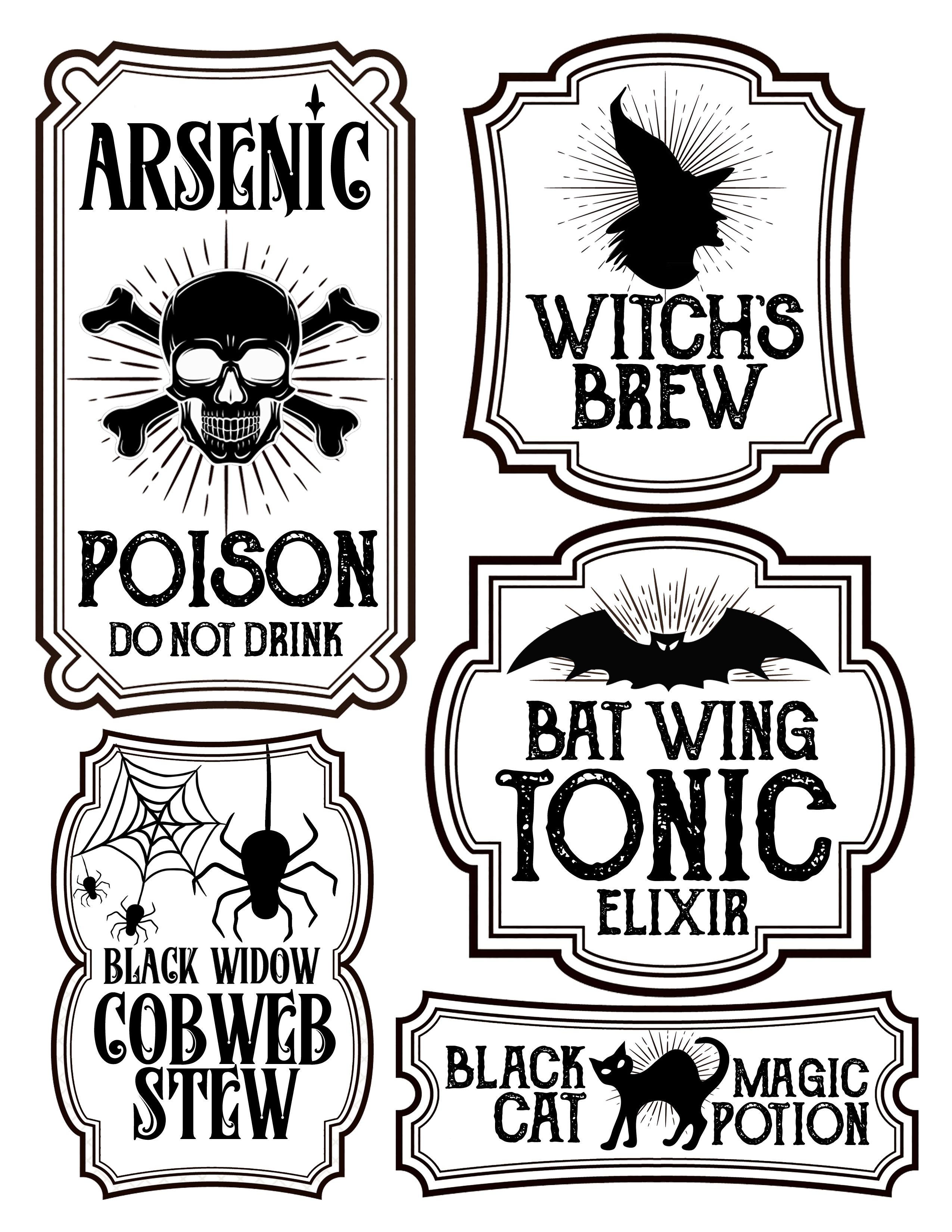 Free Printable Blank Potion Labels Customize and Print