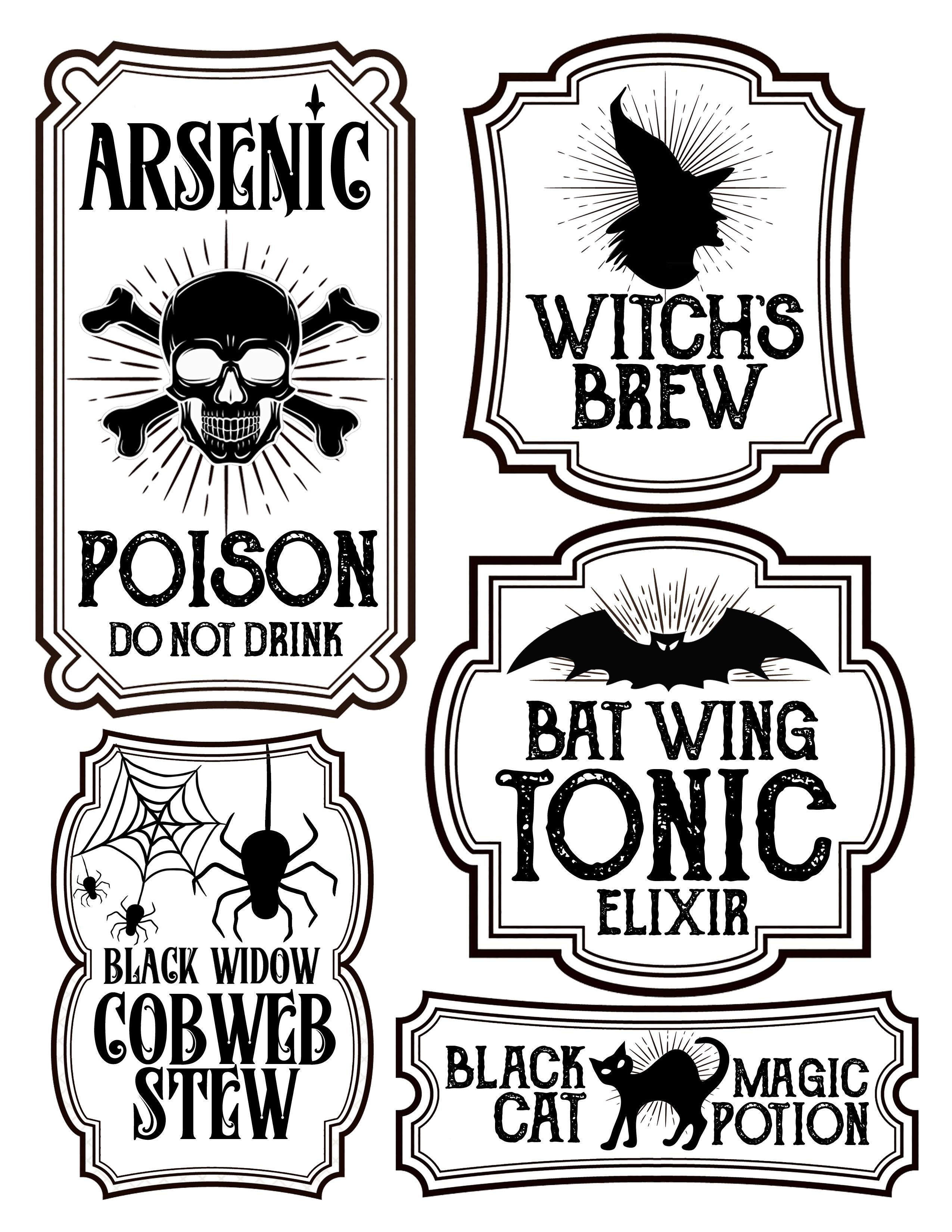 Create Spooky Halloween Potion Bottles With Our 10 Free Free 