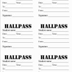 Hallway Pass Template Things That Make You Love And Hate   Marianowo   Free Printable Hall Pass Template