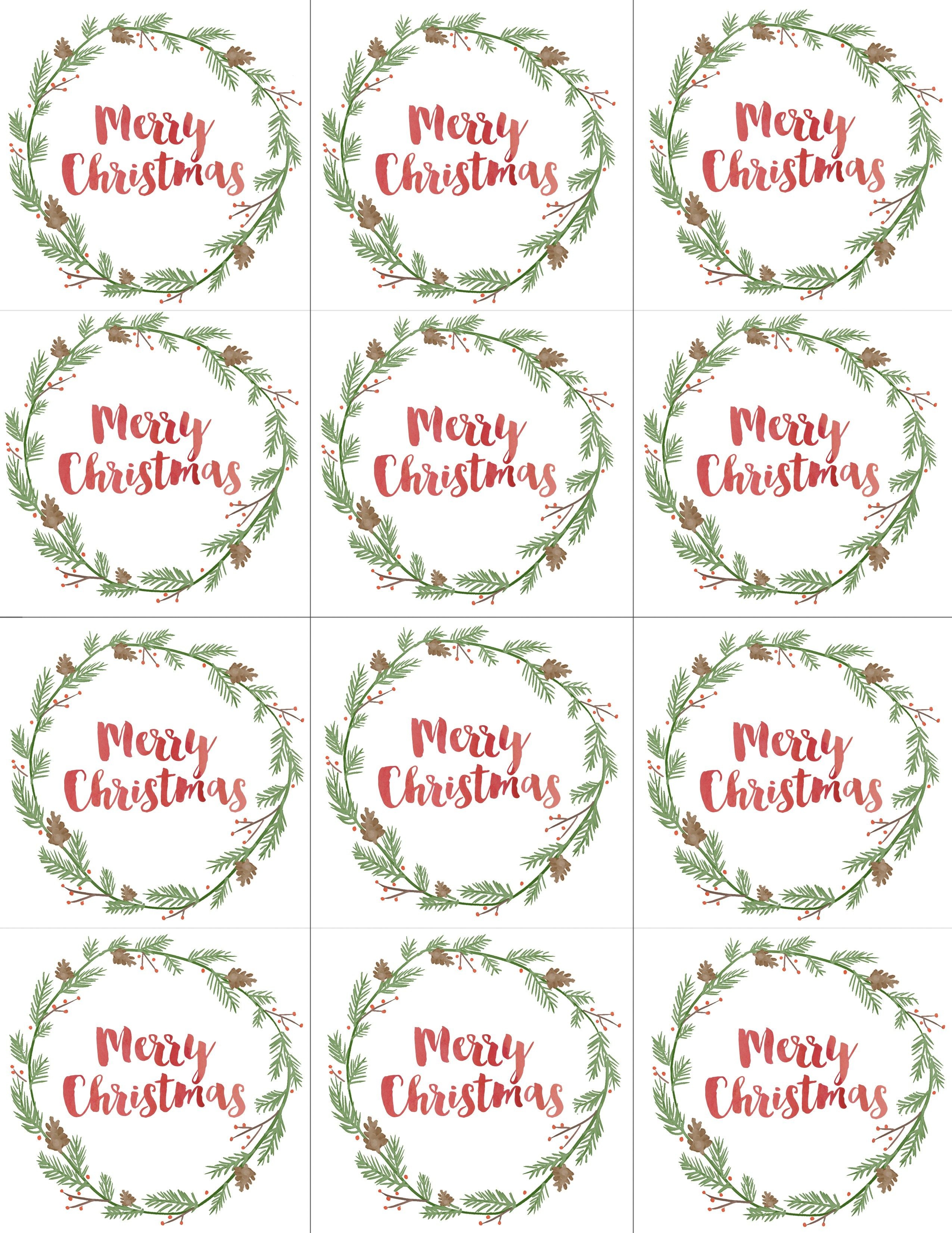 Hand Painted Gift Tags Free Printable | Christmas | Christmas Gift - Christmas Name Tags Free Printable
