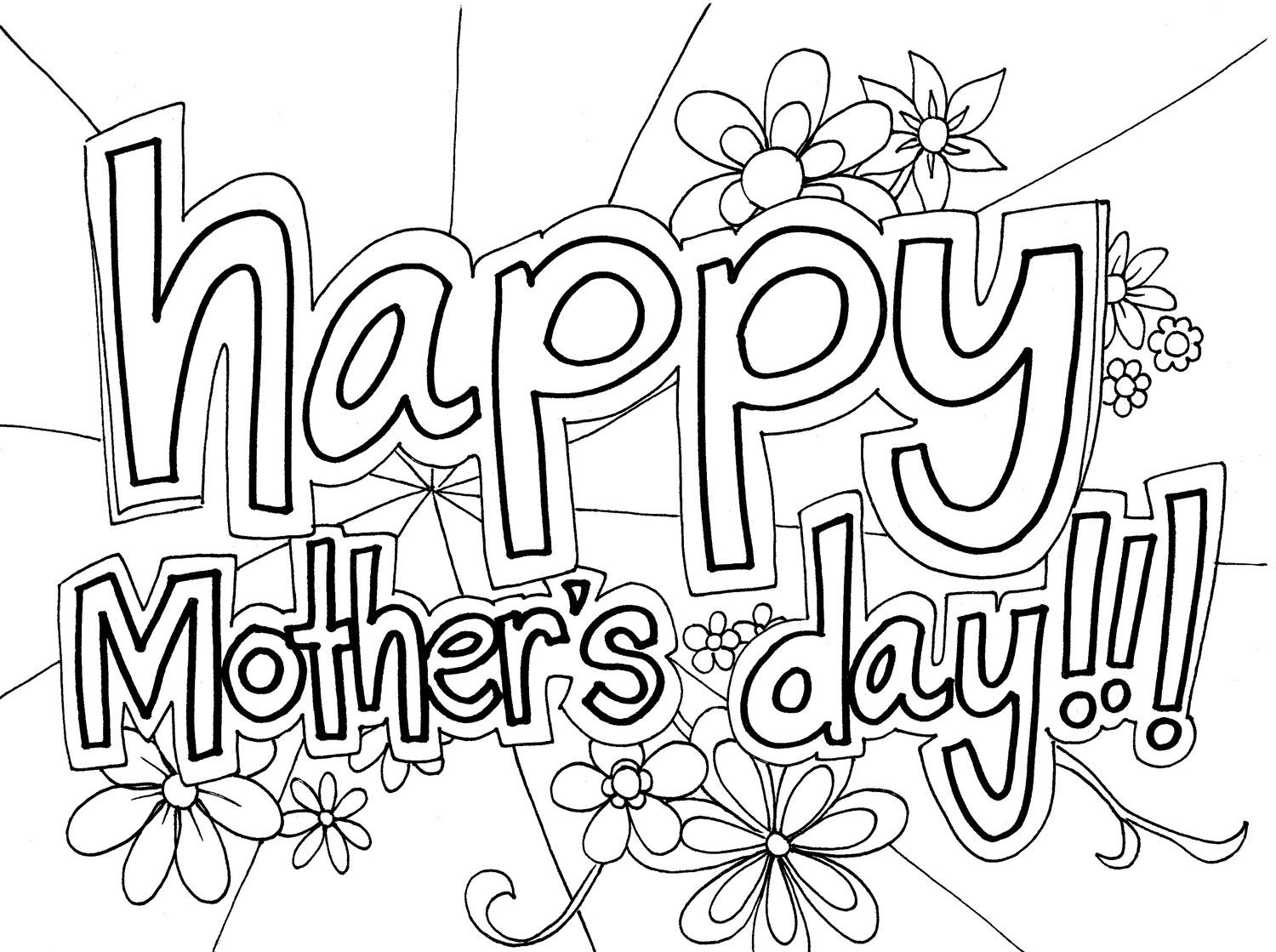 Happy Mothers Day Coloring Pages 2019 - Free Printable Calendar - Free Printable Mothers Day Coloring Cards