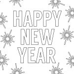 Happy New Year Coloring Pages Free Printable   Paper Trail Design   New Year Coloring Pages Free Printables