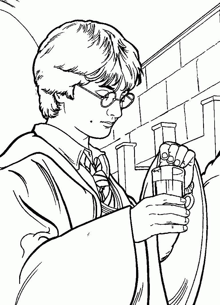 Harry Potter Easy Coloring Pages, Free Printable Harry Potter - Free Printable Harry Potter Colouring Sheets