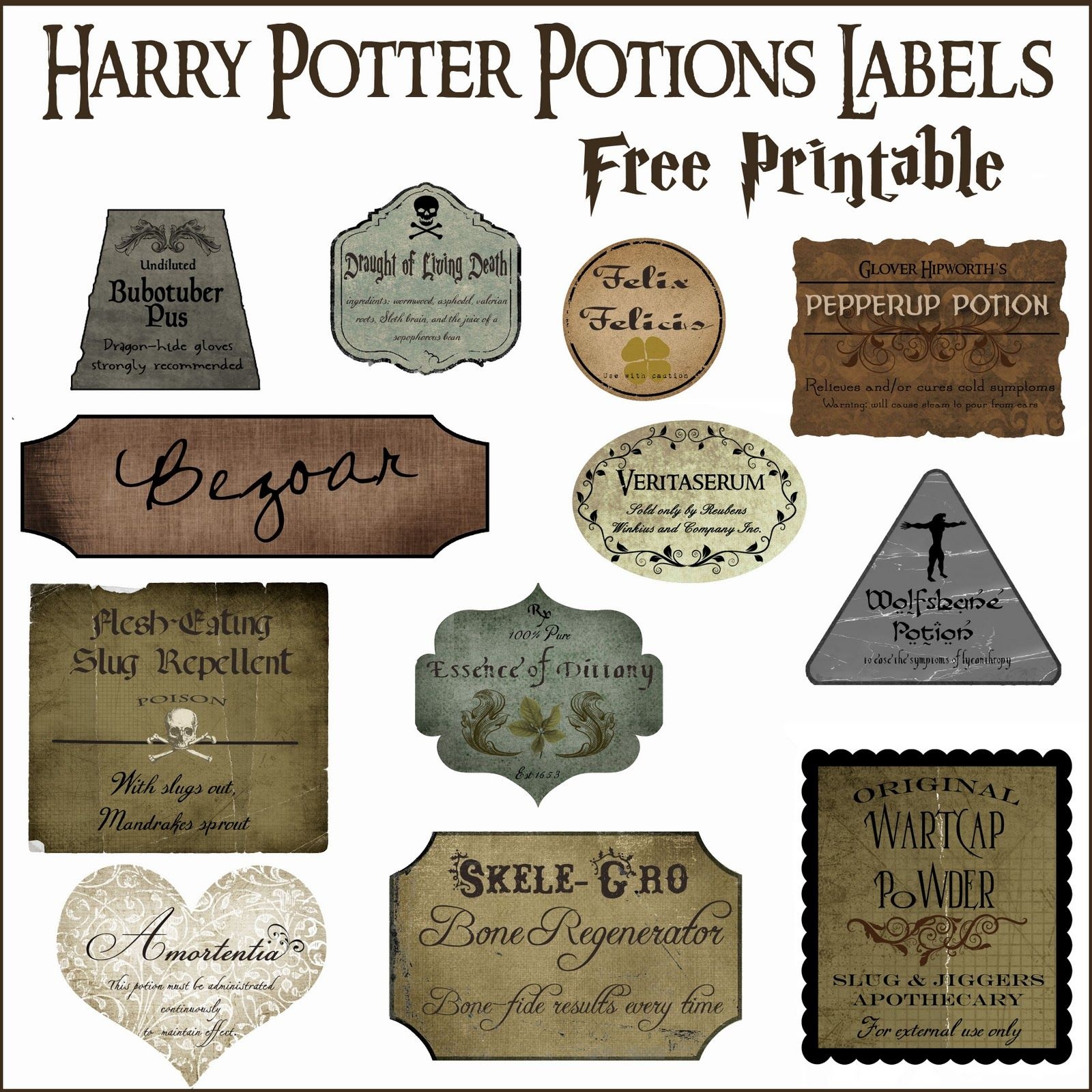 Free Printable Halloween Labels Potions The Graphics Fairy Free