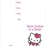 Hello Kitty Free Printable Birthday Party Invitation Personalized   Hello Kitty Free Printable Invitations For Birthday