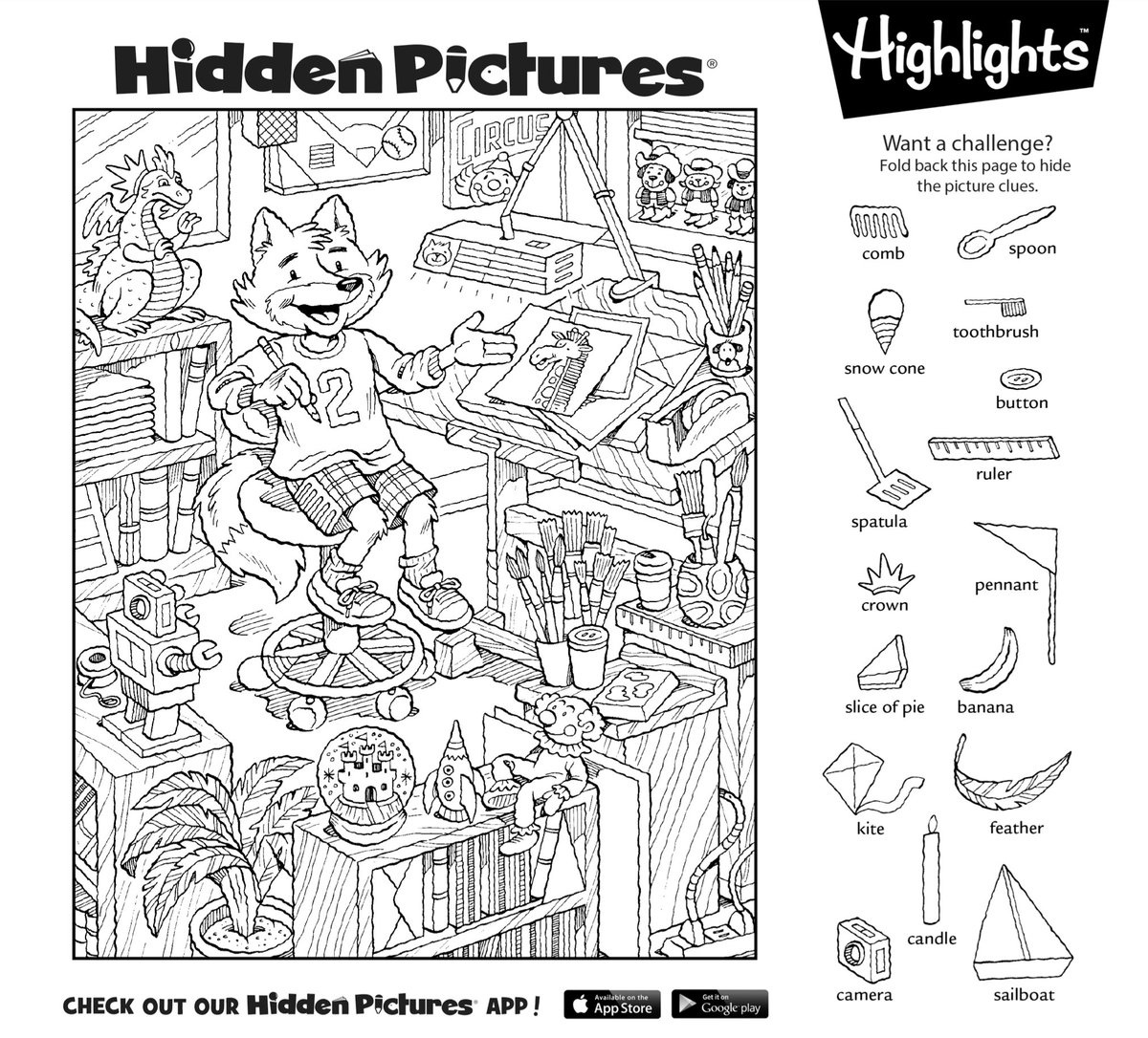 Highlights On Twitter: &amp;quot;enjoy An Afternoon Puzzle Break, Then - Free Printable Highlights Hidden Pictures