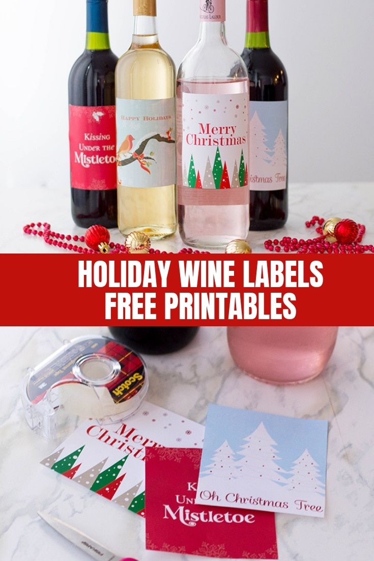 Holiday Wine Labels (Free Printables) - Onion Rings &amp;amp; Things - Free Printable Wine Labels With Photo
