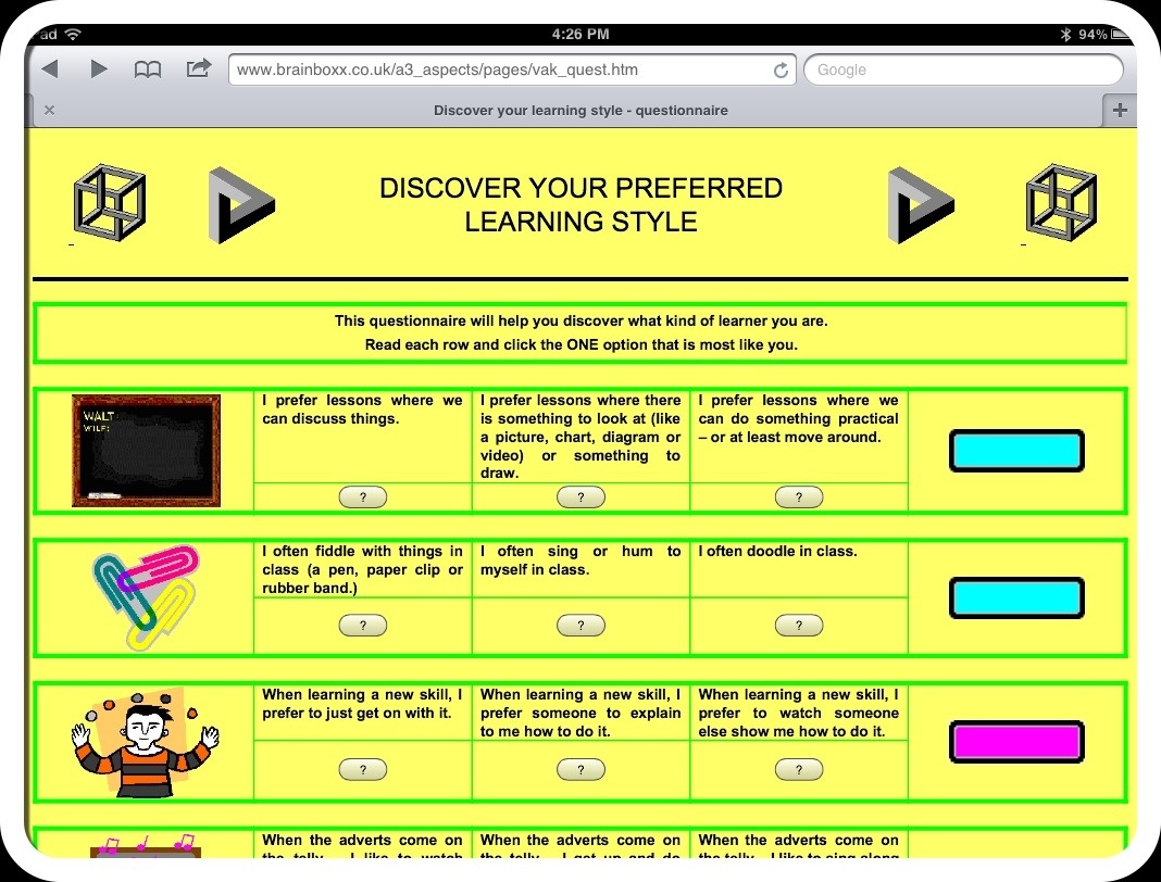 Identifying Student Learning Styles All Access Pass Free Learning Style Inventory For 