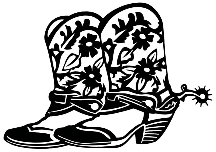 Free Printable Cowboy Boot Stencil