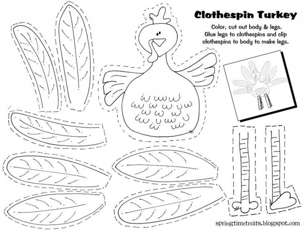 Imgenes De Free Printable Thanksgiving Crafts For Kindergarten - Free Printable Turkey Craft