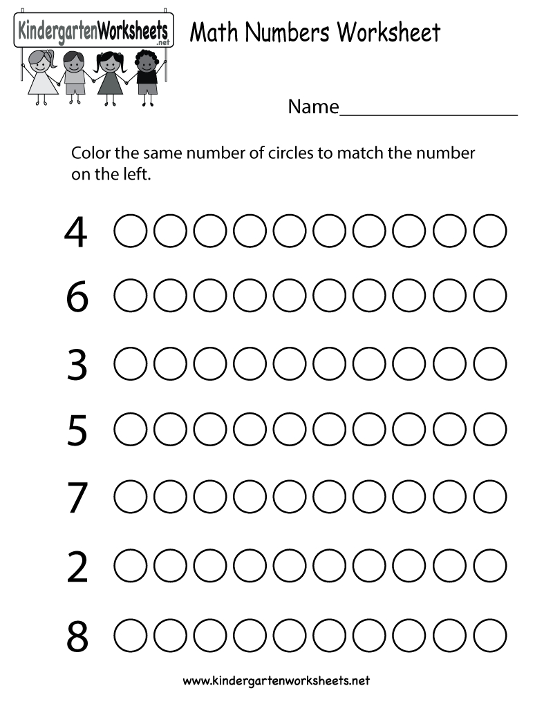 Kindergarten Math Numbers Worksheet Printable | Pre-K Math - Free Printable Pre K Curriculum