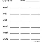 Kindergarten Printable Spelling Worksheet | Spelling | Spelling   Free Printable Spelling Worksheets For Adults