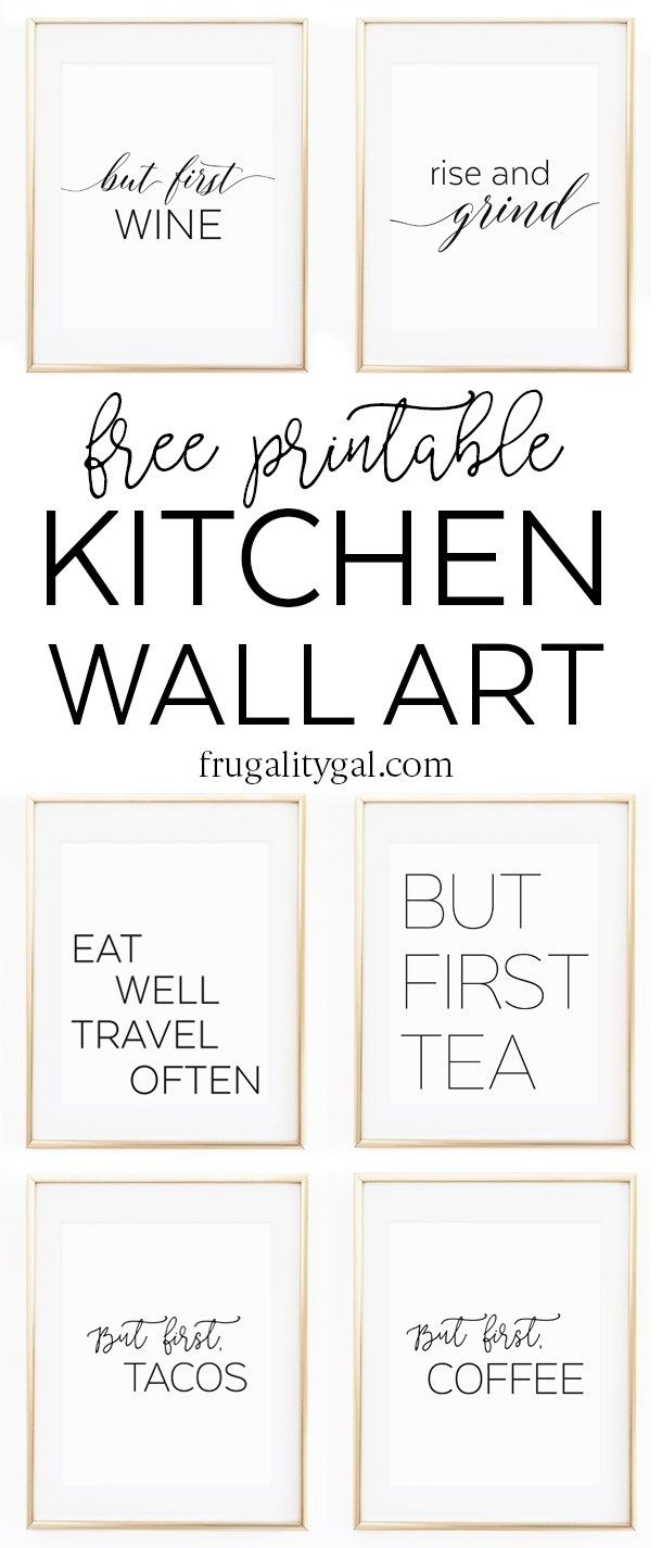 Kitchen Gallery Wall Printables | Free Printable Wall Art - Free Kitchen Printables