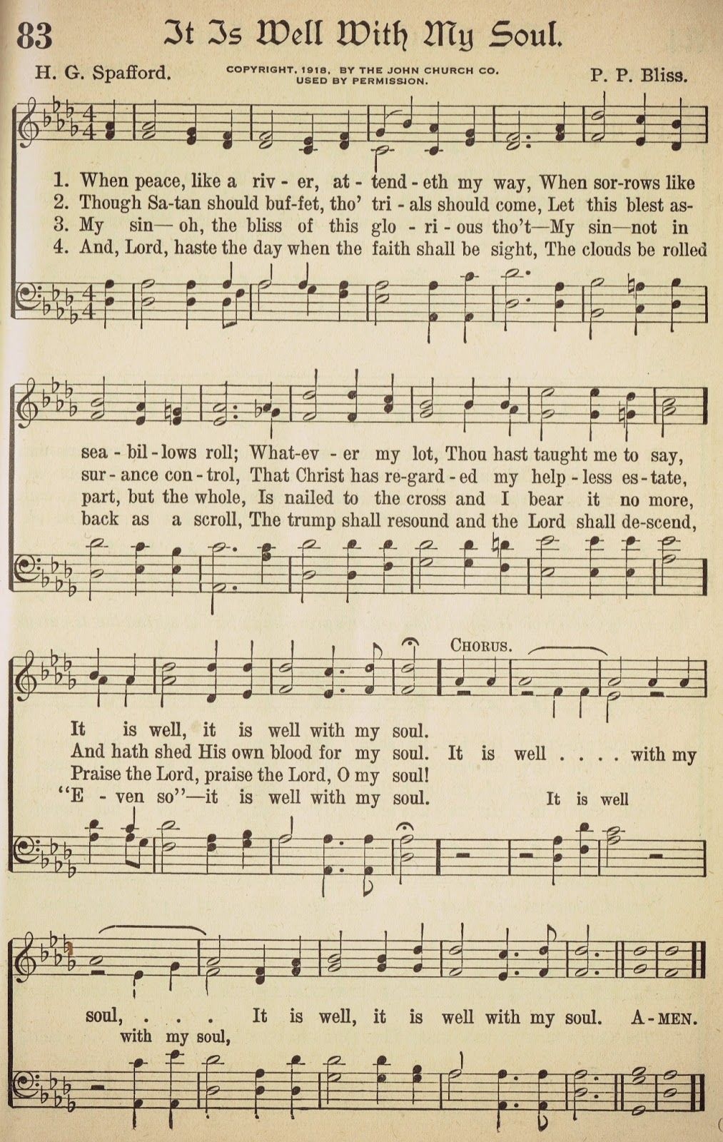 Knick Of Time: {It Is Well With My Soul} | Hymns | Christian Songs - Free Printable Lyrics To Christian Songs
