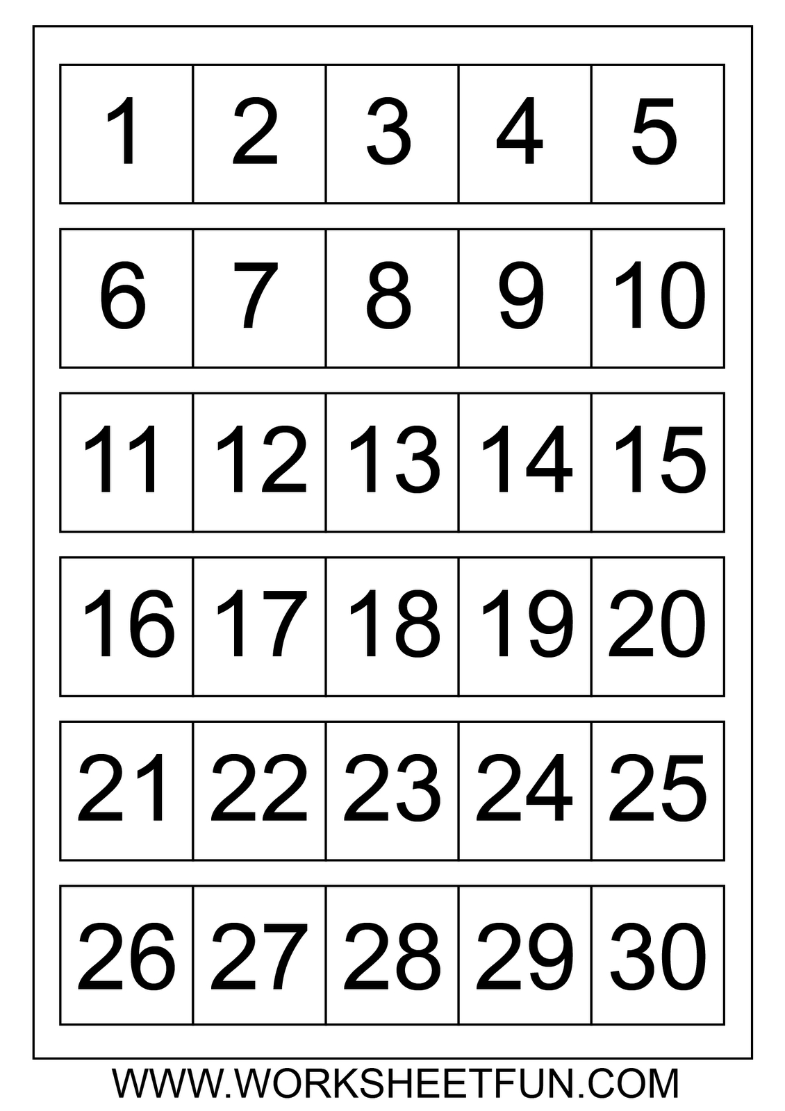 Large Printable Numbers 1 100 | To Dot With Numbers Printable - Free Printable Number Flashcards 1 30