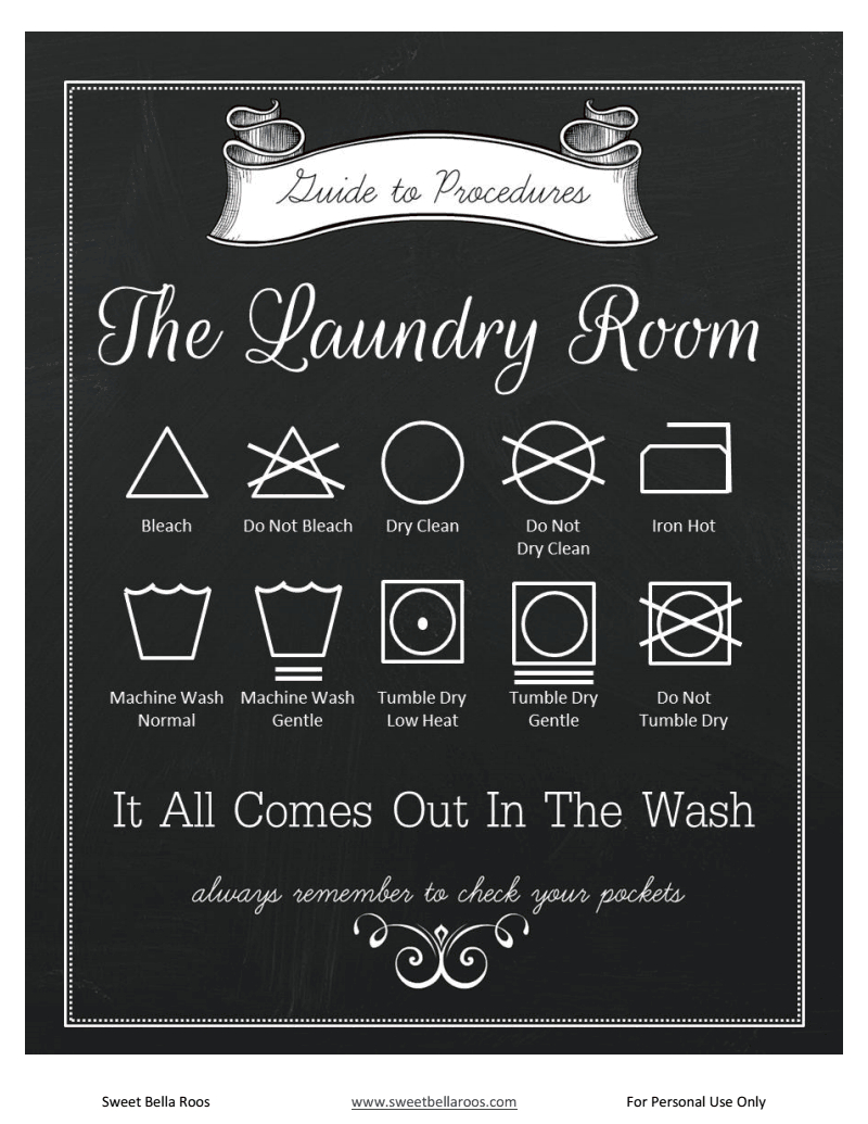 Laundry Instructions Free Printable Laundry Room Poster | Home - Free Printable Laundry Room Signs