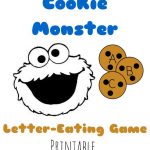 Letter Eating Cookie Monster Printable Game | All Things Preschool   Free Printable Cookie Monster Face