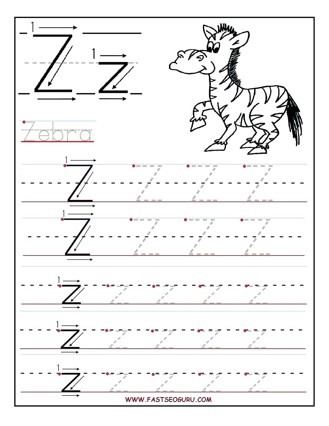 Letter Z Preschool Pinon Decor Tracing Worksheets Printable - Letter Z Worksheets Free Printable