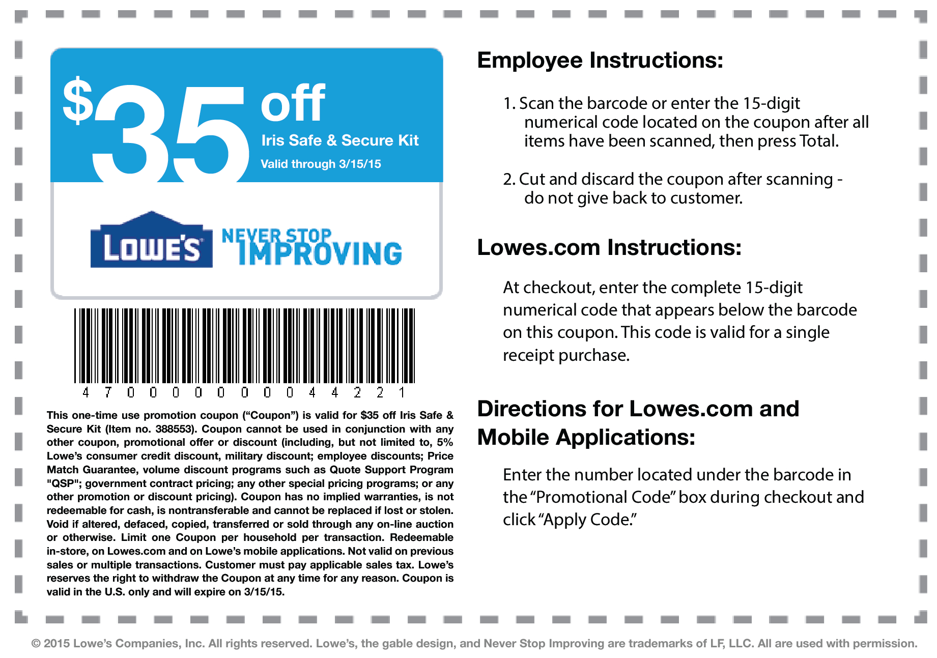 Lowes Coupons – Download &amp;amp; Print - Free Printable Lowes Coupons