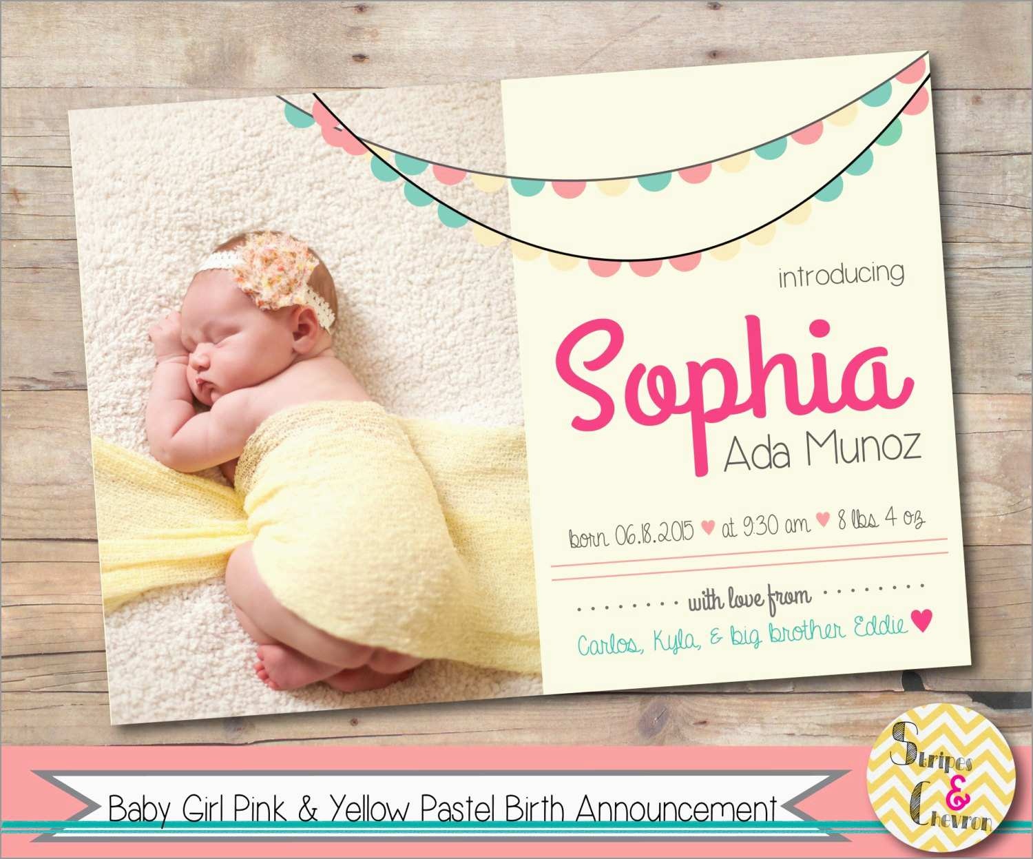 Free Printable Baby Birth Announcement Cards Free Printable