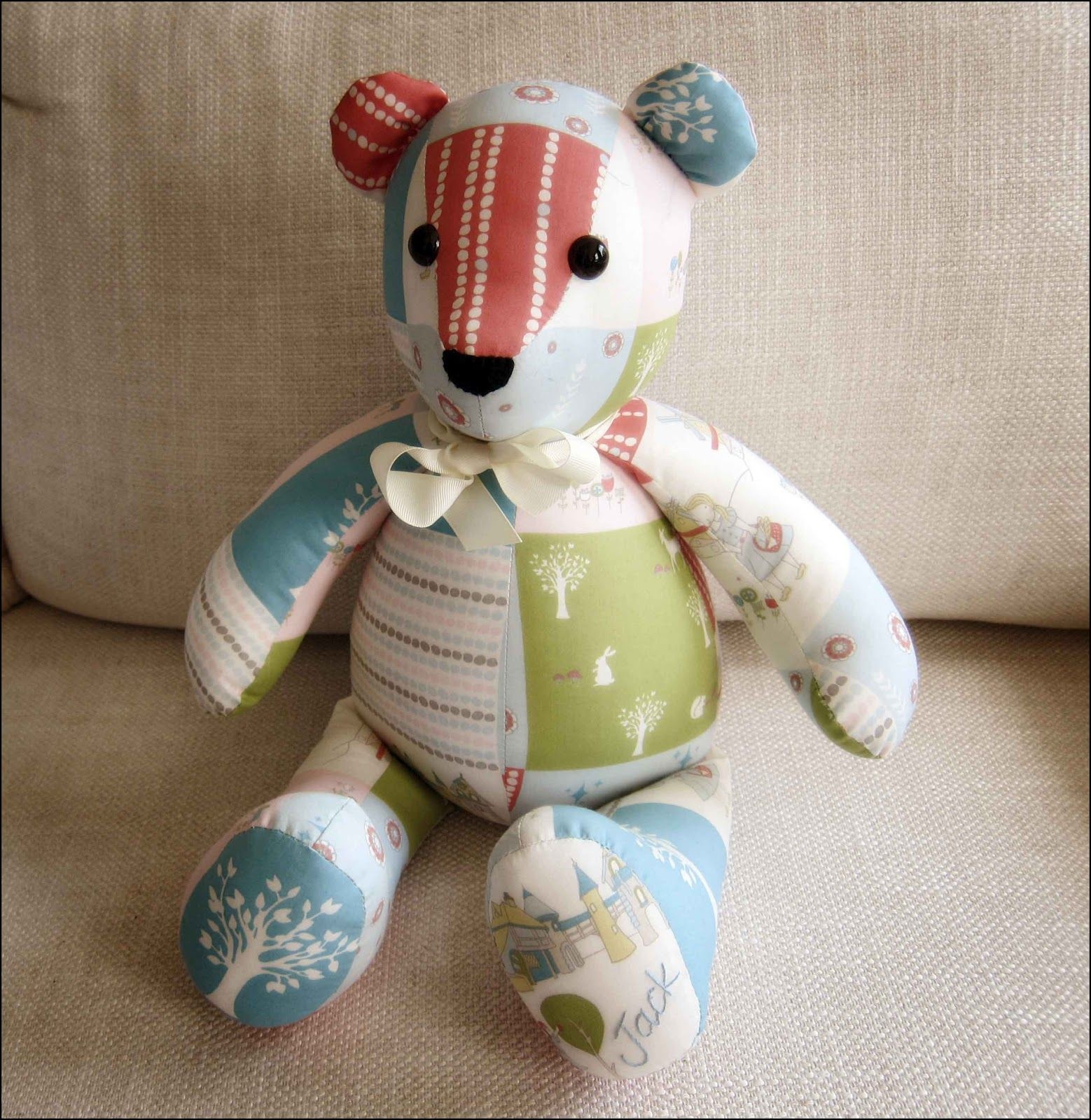 Free Printable Patchwork Teddy Bear Pattern Free Printable