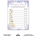 Mermaid Wedding Emoji Pictionary Game Mermaid Bridal Shower | Etsy   Wedding Emoji Pictionary Free Printable