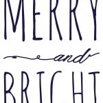 Merry And Bright Free Printable Template | Fantastically Free Fonts   Merry Christmas Stencil Free Printable