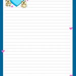 Miss You Love Letter Pad Stationery | Lined Stationery | Free   Free Printable Stationary With Lines
