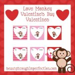 Monkey Valentines {Free Printables}   Beauty Through Imperfection   Free Printable Valentine Cards For Preschoolers