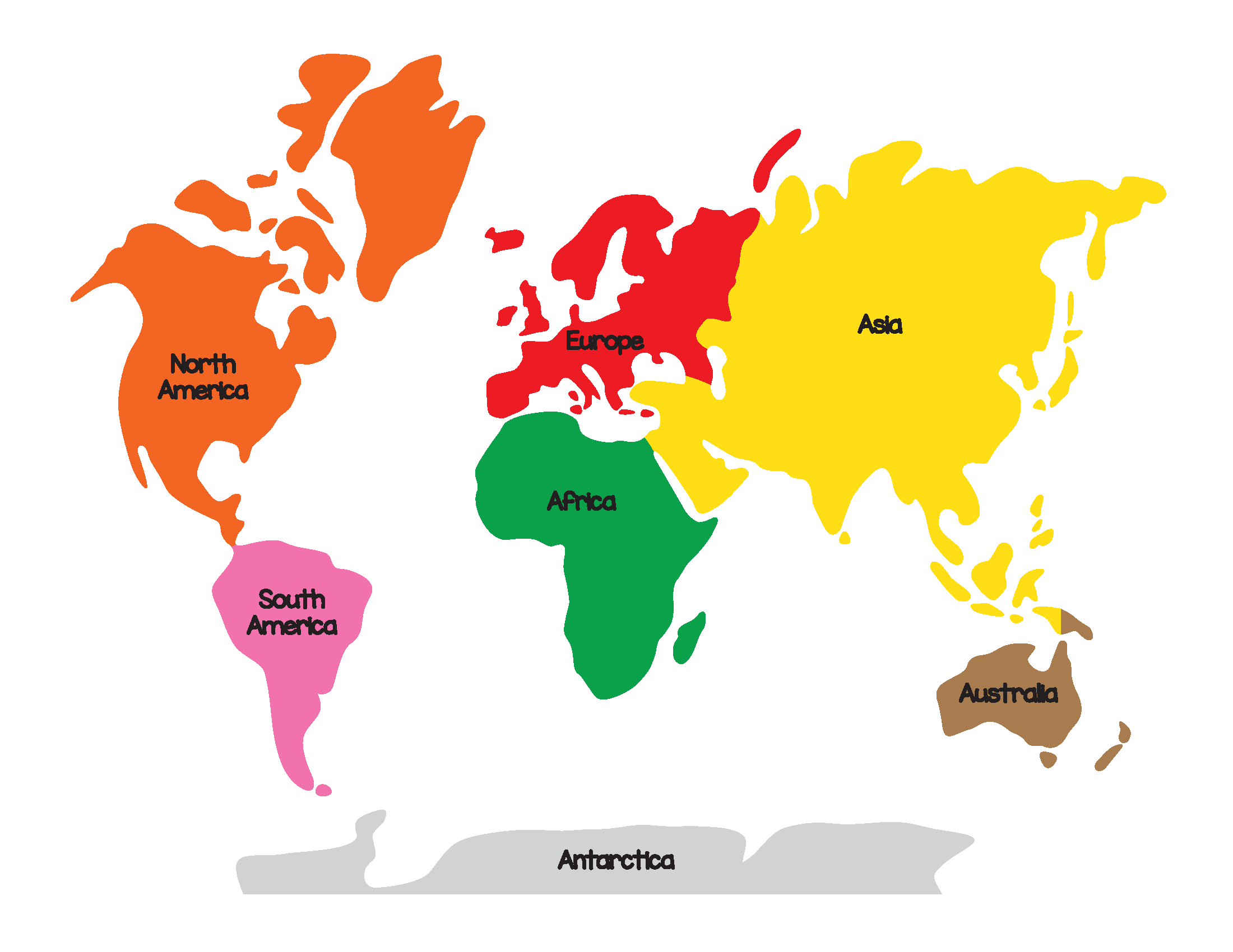 Montessori Continents Map & Quietbook With 3Part Cards Imagine