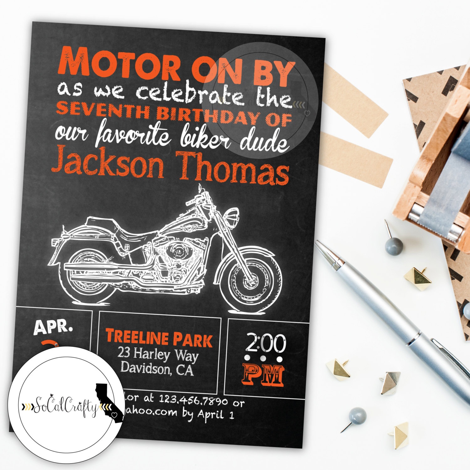 Motorcycle Invite Motorcycle Birthday Motorcycle Party | Etsy - Motorcycle Invitations Free Printable