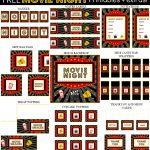 Movie Night Party Printable Items | Teacher Appreciation Week   Free Movie Night Printables