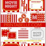 Movie Night Popcorn Printables | Free Party Printables And More   Free Movie Night Printables