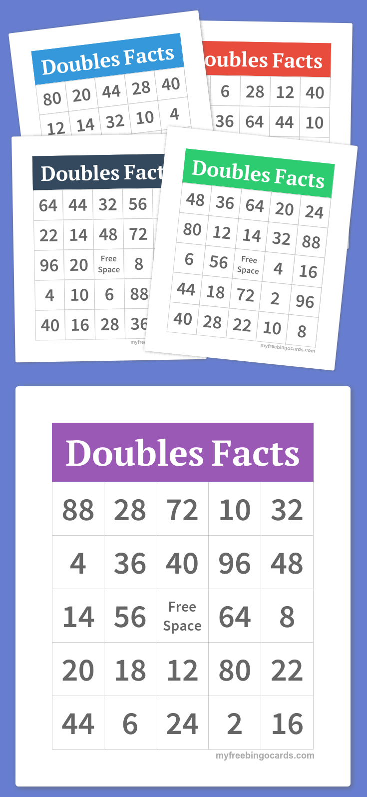 Multiplication Bingo To Practice 2S, 4S, And 8S Facts. Does Not - Free Printable Multiplication Bingo