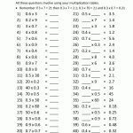 Multiplication Fact Sheet Collection   Free Printable Multiplying Decimals Worksheets