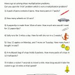 Multiplication Word Problem Worksheets 3Rd Grade   Free Printable Math Word Problems
