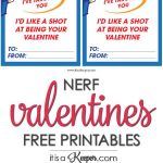 Nerf Valentine Printables   Free Printable Nerf Themed Valentines   Free Nerf Printables