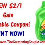 New Gain Printable Coupon ~ Print $2/1 Coupon Now!   Free Printable Gain Laundry Detergent Coupons