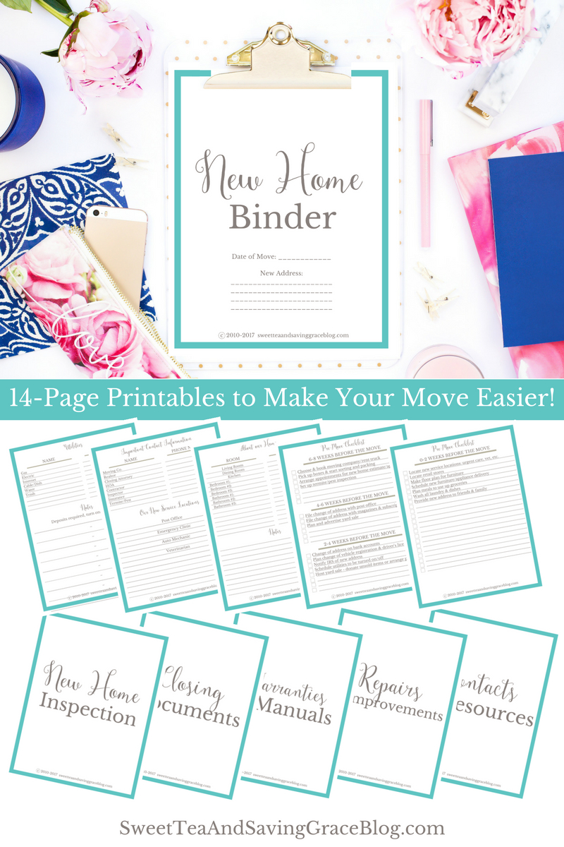 New Home Binder + Free Printables! | Sweet Tea Ministry - Free Printables For Home