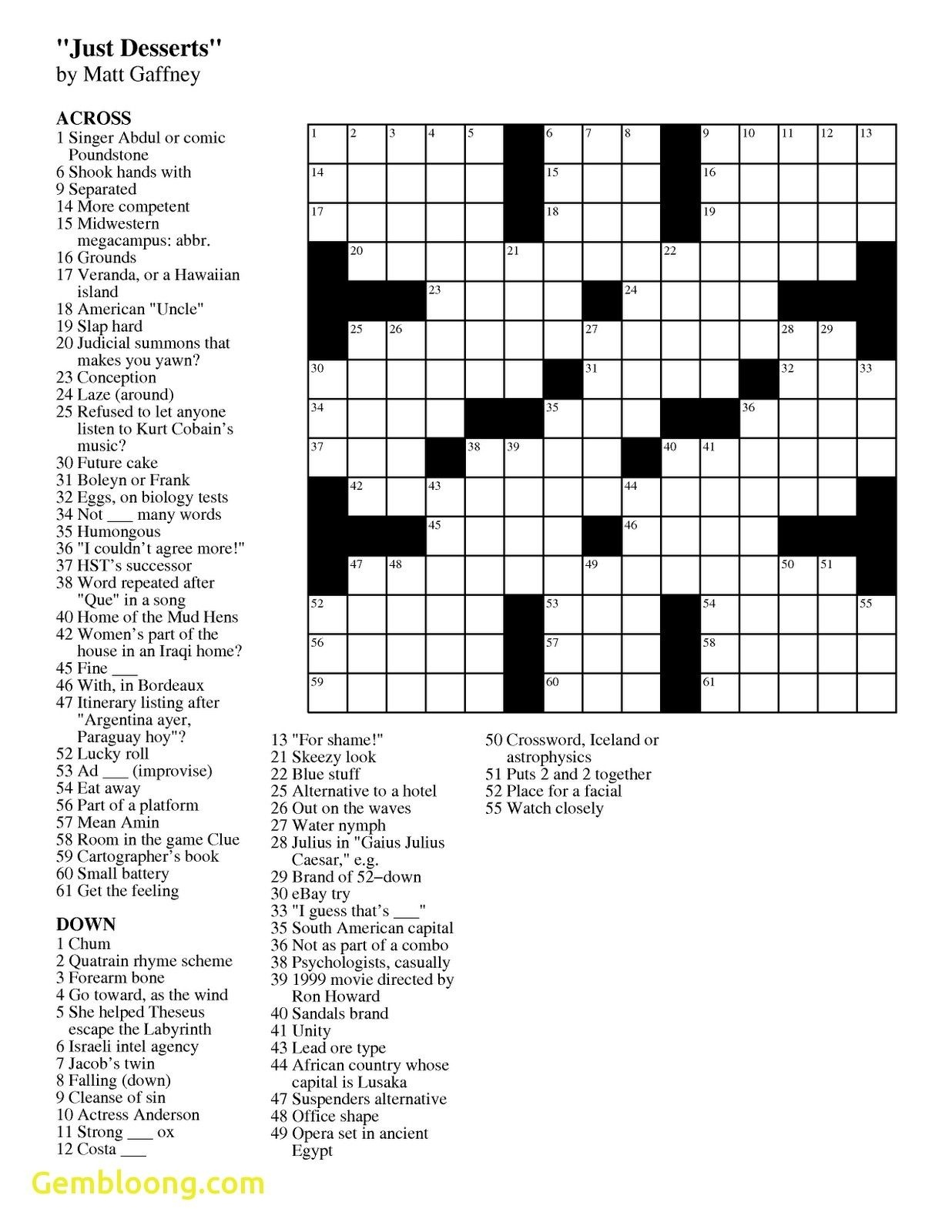 New Printable Usa Today Crossword Puzzles | Best Printable For Usa - Free Printable Crosswords Usa Today