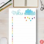 Notes Raindrops And Cloud Printable Planner Notes. Journal | Etsy   Free Printable Cloud Stationery