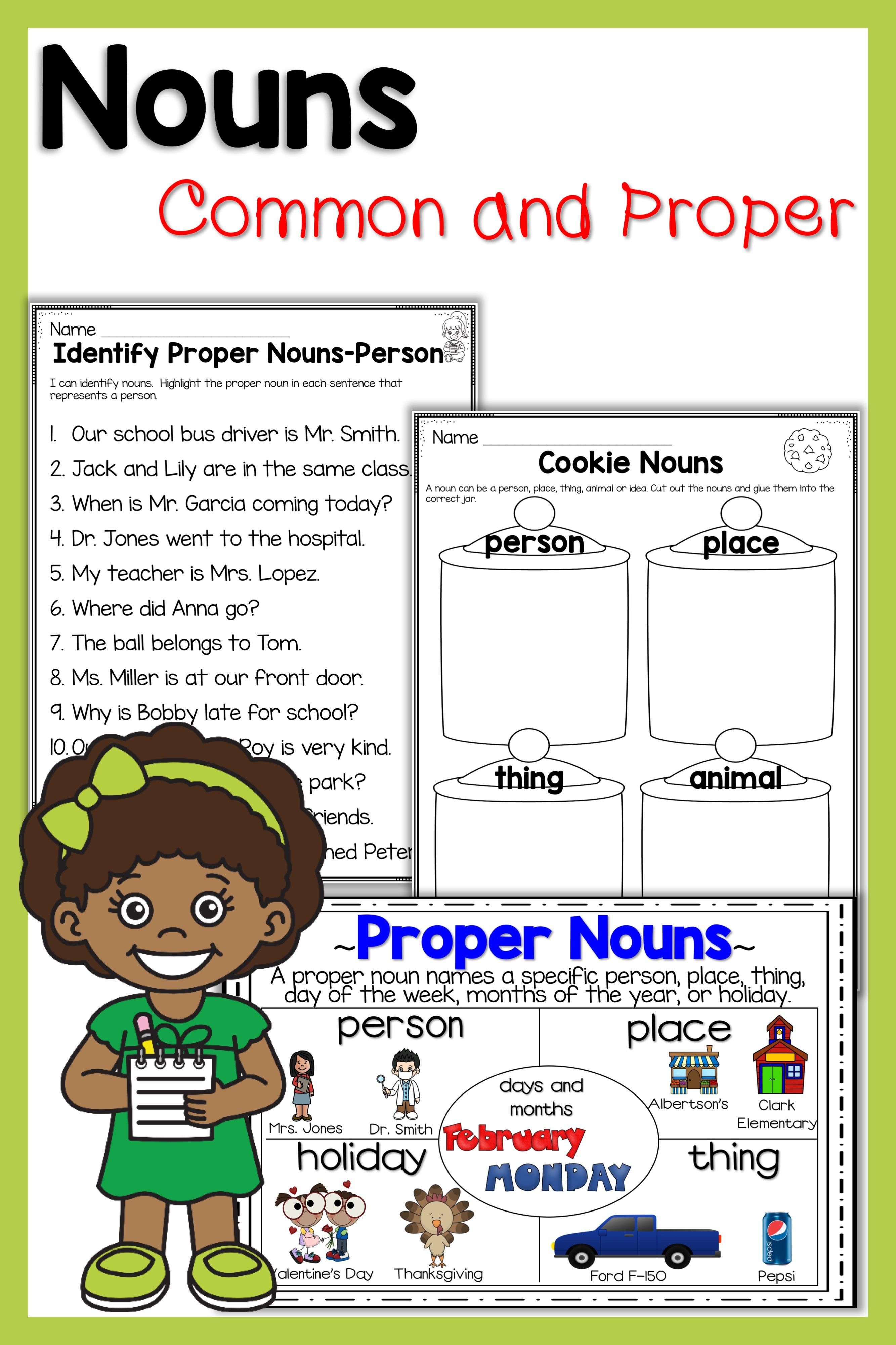 Common And Proper Nouns Worksheets For Grade 4 With Answers Pdf